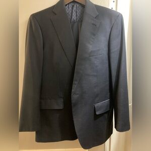 Navy Birdseye MTM suit 38S Holland and Sherry cloth